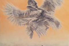 Goose-Fights.-2017-Oil-on-canvas.-115X115-cm