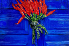 Red-Hot-Chile-Peppers.-2019-Oil-on-canvas.-75X90